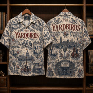 The Yardbirds Hawaiian Shirt - Unisex Vintage Toile De Jouy For Your Love Button Up