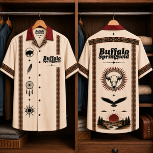 Buffalo Springfield Luxury Design Hawaiian Shirt – Folk Rock Inspired Hawaiian Shirt