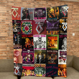 Twisted Sister Sherpa Blanket A Loud ’n’ Proud Rock Nostalgia Quilt