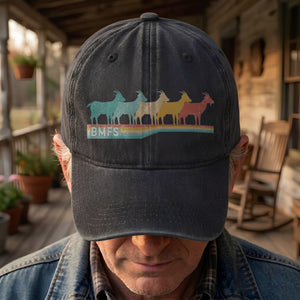 Billy Strings Cosmic Bluegrass BMFS GOAT Retro Vintage Music Merch Denim Cap Retro Vintage Dad Cap Gift For Dad (With Box)