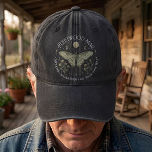 Fleetwood Mac Butterfly Mystical Graphic Vintage Denim Cap Retro Dad Cap (With Box)