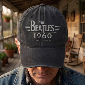 The Beatles 1960 Est Denim Cap Vintage Dad Cap Gift For Dad (With Box)