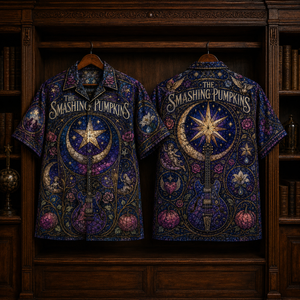 The Smashing Pumpkins Hawaiian Shirt - Stained Glass Alternative Rock All-Over Print Button-Up Shirt