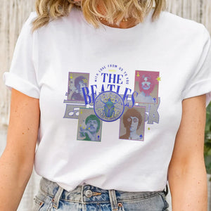 The Beatles Vintage Collage T-Shirt With Love From Us To You Retro Band Tee