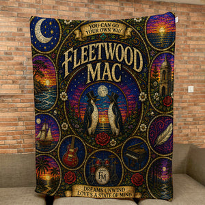 Fleetwood Mac Sherpa Blanket Dreams Stained Glass Blanket