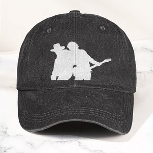 Bruce Springsteen And Clarence Clemons Denim Cap Retro Rock Music Fan Cap (With Box)