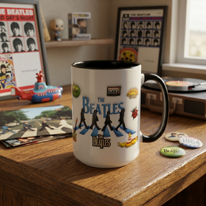 The Beatles Abbey Road Accent Mug Classic Crosswalk Silhouette Coffee Cup