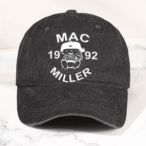 Mac Miller Denim Dad Cap 1992 Baby Logo Tribute Design ( With BOX)