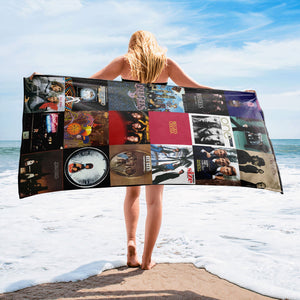 Bee Gees Beach Towel Album Cover Collage Classic Rock Towel