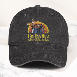 The Beatles Yellow Submarine Denim Dad Cap Iconic Album Design ( With BOX)