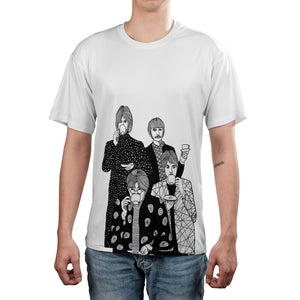 The Beatles Art T-Shirt Rock Music The Fab Four Tea Club Graphic Unisex Tee