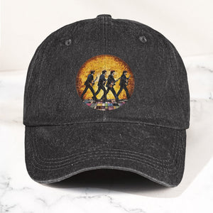 The Beatles Retro Crossing Album Art Sun Catcher Denim Cap Iconic Album Design ( With BOX)