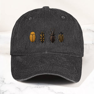 The Beatles Denim Cap Minimalist Beetle Design Dad Hat ( With Box)