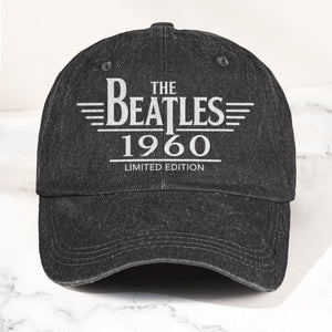The Beatles Band Logo 1960 Denim Cap Vintage Dad Cap Gift For Dad (With Box)