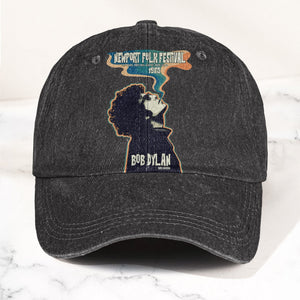 Bob Dylan Newport Folk Festival 1965 Goes Electric Vintage Graphic Denim Cap Retro Vintage Dad Cap Gift For Dad (With Box)