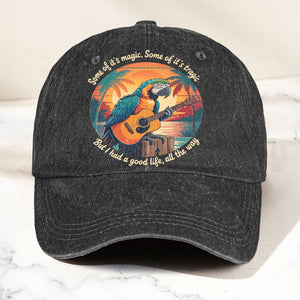 Some of Its Magic, Some of Its Tragic Denim Cap Retro Jimmy Buffett Inspired Dad Hat (With Box)