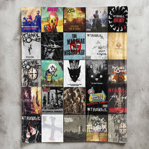 My Chemical Romance Sherpa Blanket Emotional Warmth Wrapped in Iconic MCR Art