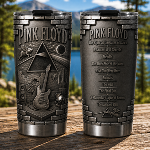 Pink Floyd Dark Side of the Moon Insulated Tumbler 3D Embossed Prism Travel Cup