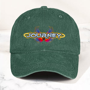 Journey Denim Dad Cap Legendary Rock Band Logo Design ( With BOX)
