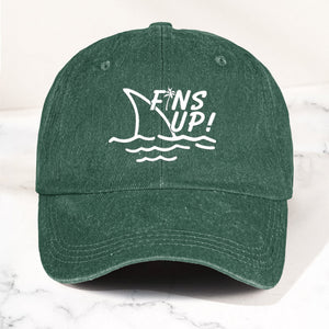 Jimmy Buffett Denim Dad Cap Fins Up Margaritaville Beach Vibes Hat (With BOX)