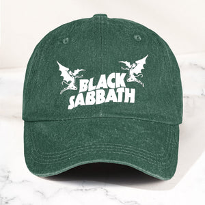 Black Sabbath Denim Dad Cap Classic Winged Demon Logo Design ( With BOX)
