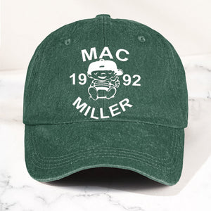 Mac Miller Denim Dad Cap 1992 Baby Logo Tribute Design ( With BOX)