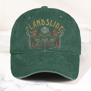 Fleetwood Mac Landslide Stevie Nicks Butterfly Floral Lyrics Music Merch Denim Cap Retro Vintage Dad Cap Gift For Dad (With Box)