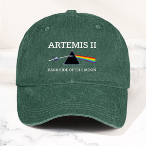 Artemis II Denim Cap Dark Side of the Moon Inspired Space Dad Hat ( With Box)