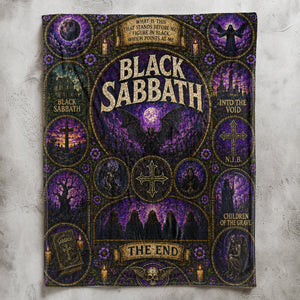 Black Sabbath Sherpa Blanket The End Stained Glass Blanket