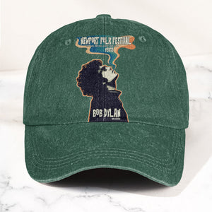 Bob Dylan Newport Folk Festival 1965 Goes Electric Vintage Graphic Denim Cap Retro Vintage Dad Cap Gift For Dad (With Box)