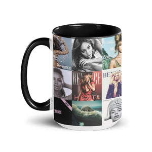 Beyoncé Accent Mug Iconic Album Cover Collage Gift for Pop & R&B Fans