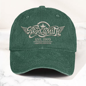 Aerosmith Est 1970 Limited Edition Denim Cap Vintage Dad Cap Gift For Dad (With Box)
