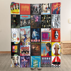DEVO Sherpa Blanket A New Wave Icon, Reimagined in Cozy Style
