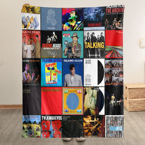 Talking Heads Sherpa Blanket Art Rock Warmth Wrapped in Iconic Album Imagery