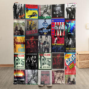 The Clash Sherpa Blanket Punk Rock Warmth Wrapped in Iconic Album Art