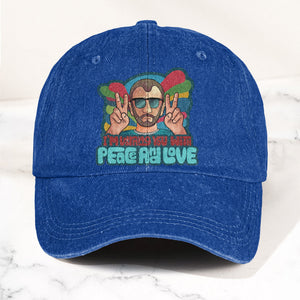 Beatles Ringo Starr Warning You With Peace and Love Denim Cap Retro Rock Music Fan Cap (With Box)