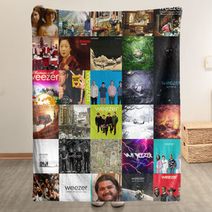 Weezer Sherpa Blanket A Cozy Tribute to Alt-Rock’s Most Iconic Eras
