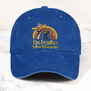 The Beatles Yellow Submarine Denim Dad Cap Iconic Album Design ( With BOX)