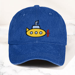 The Beatles Denim Cap Yellow Submarine Minimalist Dad Hat ( With Box)
