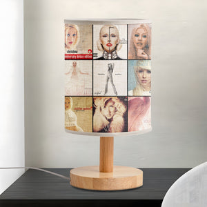 Christina Aguilera Album Collage Lamp Pop Diva Nostalgia Light for Music Lovers