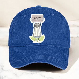 Lost Shaker of Salt Denim Cap Retro Classic Jimmy Buffett Inspired Dad Hat (With Box)