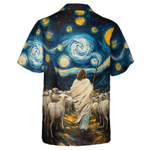 Shepherd Sheep Starry Night - - 3