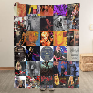 Lita Ford Sherpa Blanket A Fierce Rock-Queen Tribute for True Fans