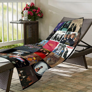Bee Gees Beach Towel Album Cover Collage Classic Rock Towel