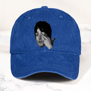 Paul McCartney Vintage Portrait Denim Cap The Beatles Retro Dad Hat ( With Box)