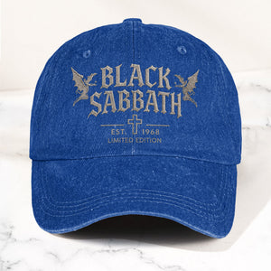 Black Sabbath Band Logo Est 1968 Denim Cap Vintage Dad Cap Gift For Dad (With Box)