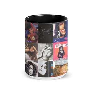 Janet Jackson Accent Mug Iconic Album Cover Collage Gift for Pop & R&B Fans