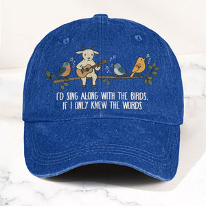 Billy Strings Gild the Lily Lyrics Goat Acoustic Guitar Cosmic Bluegrass Vintage Denim Cap Retro Vintage Dad Cap Gift For Dad (With Box)