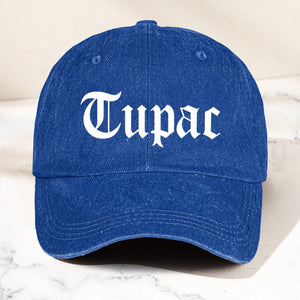 2Pac Denim Dad Cap Classic Old English Logo Design ( With BOX)