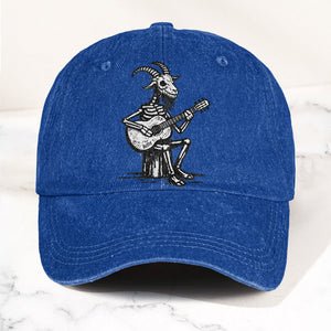 Billy Strings GoatSkeleton Guitarist Graphic Music Merch Denim Cap Retro Vintage Dad Cap Gift For Dad (With Box)
